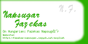 napsugar fazekas business card